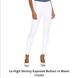 Frame. Le High skinny jeans exposed buttons